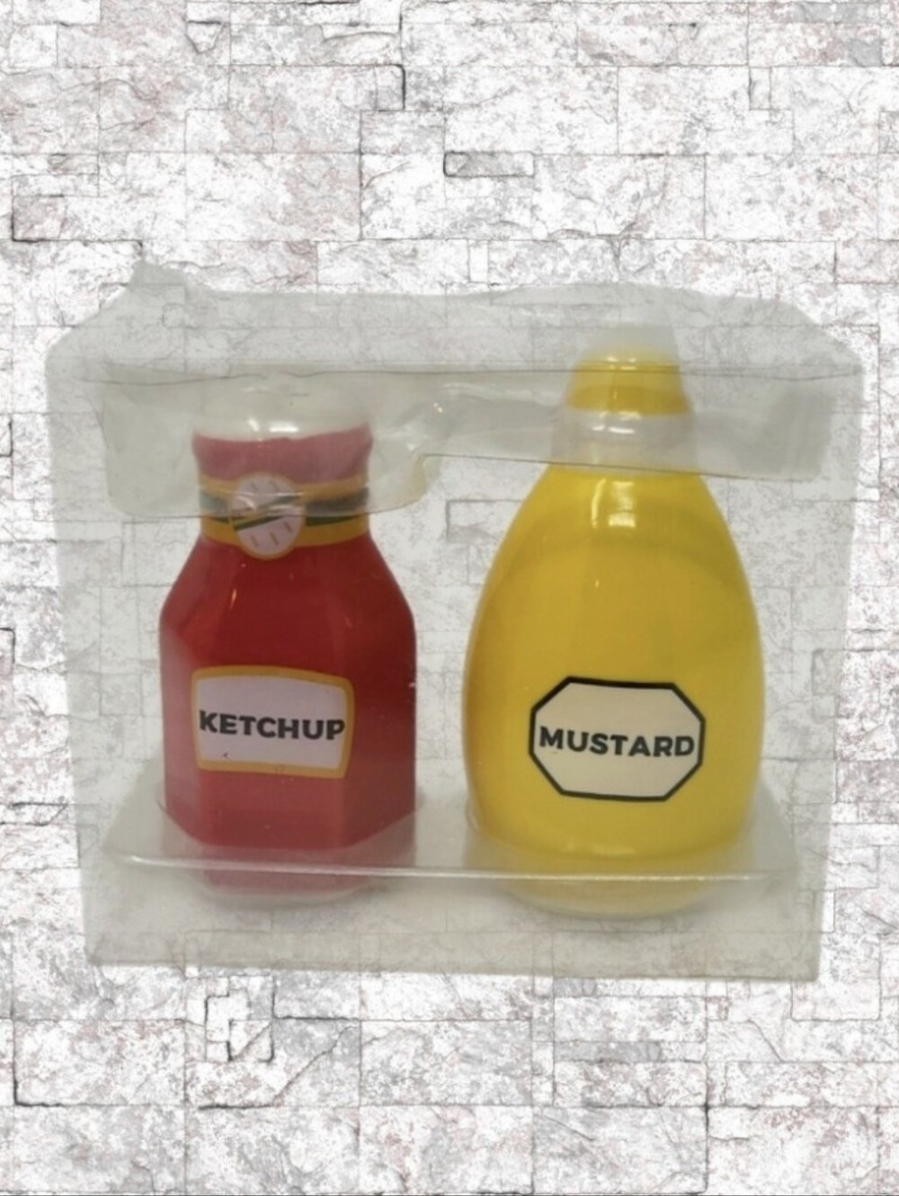 NEW IN PACKAGE KETCHUP/MUSTARD SALT AND PEPPER SHAKERS
